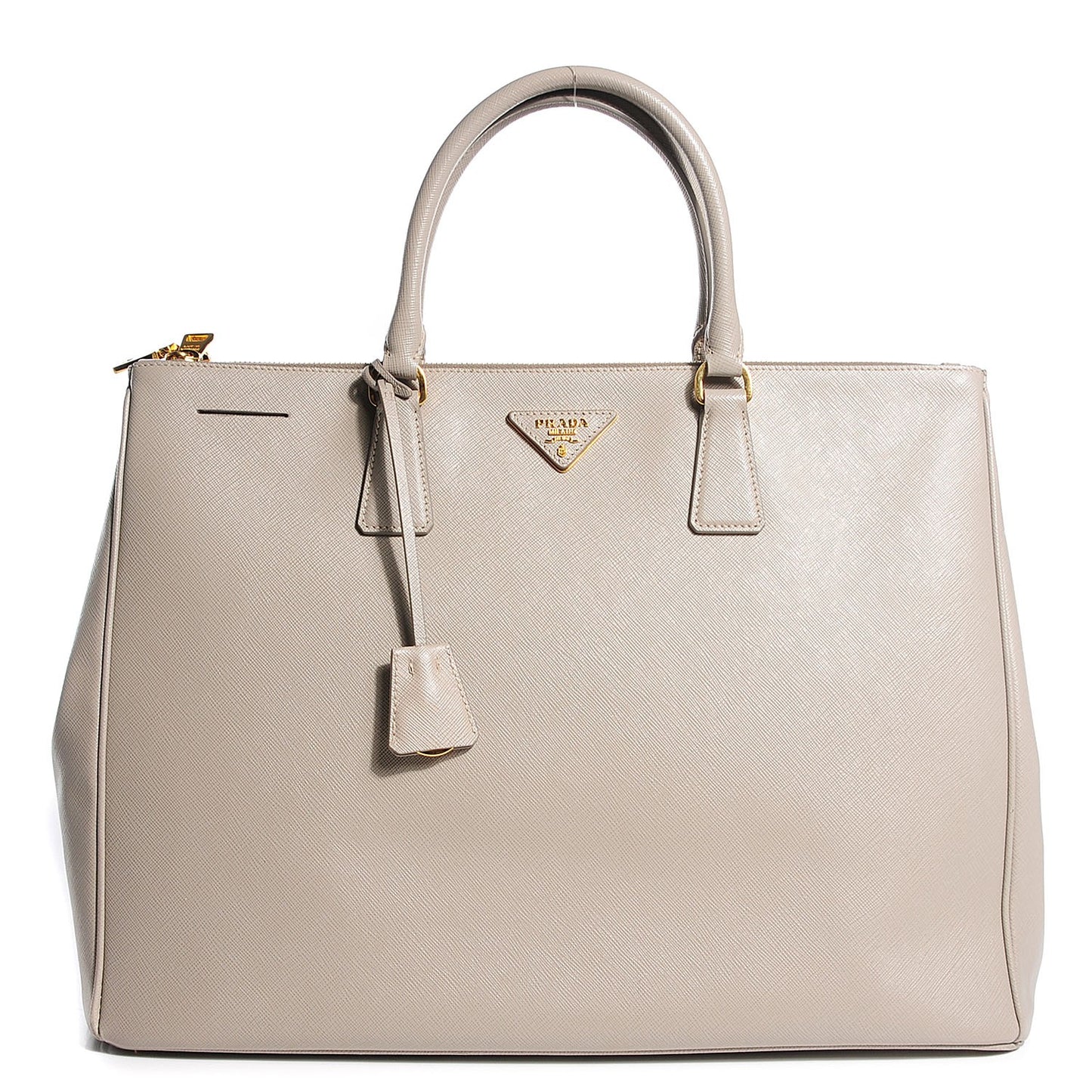 Saffiano Lux Extra Large Galleria Double Zip Tote Pomice