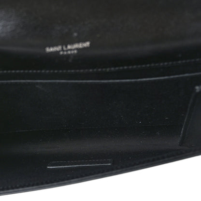 Saint Laurent Smooth Calfskin Studded Cassandre Flap Pouch Black 6 of 9