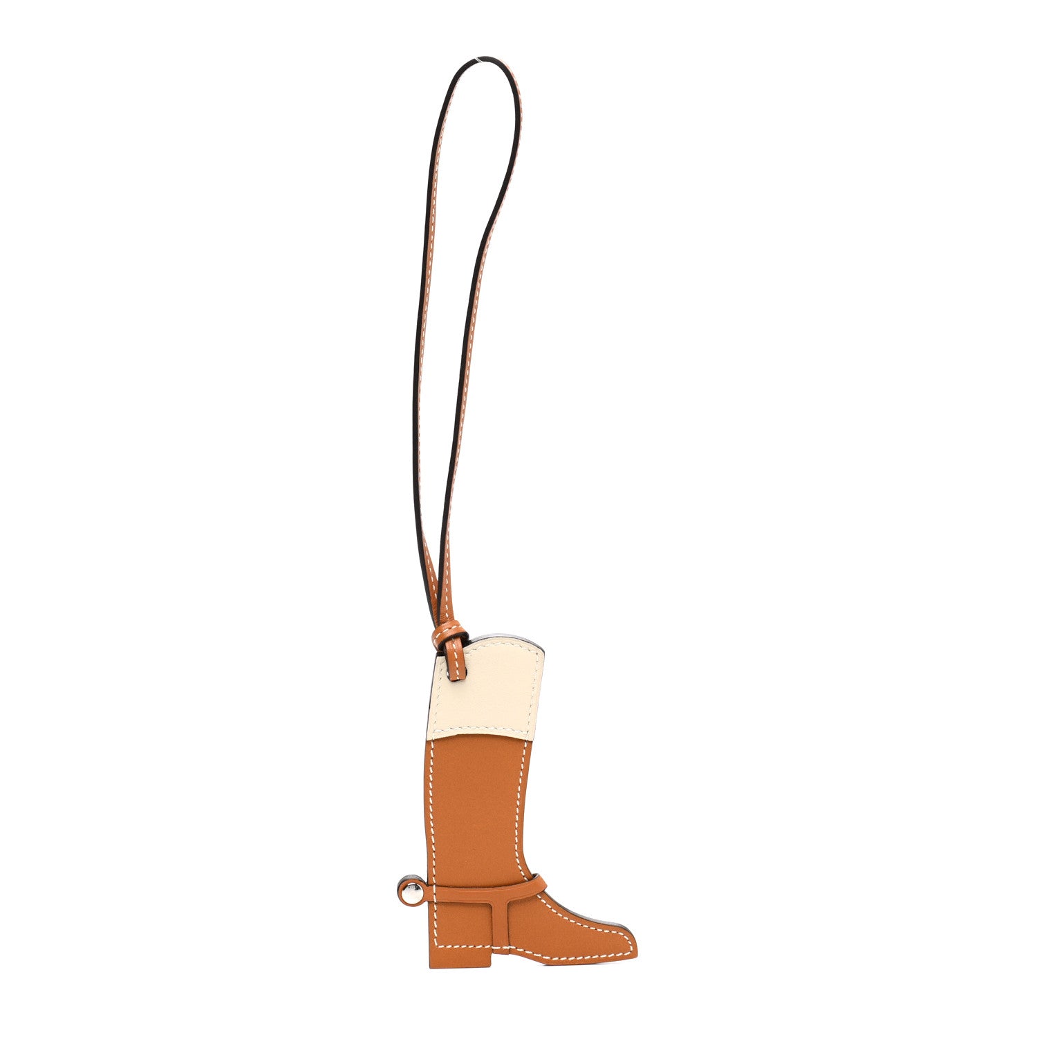 Hermes Box Swift Boot Bag Charm Natural Sable 1 of 3