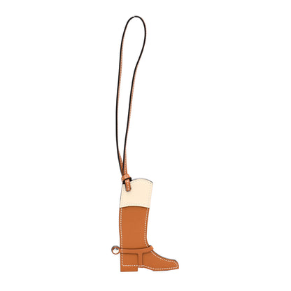 Hermes Box Swift Boot Bag Charm Natural Sable 1 of 3