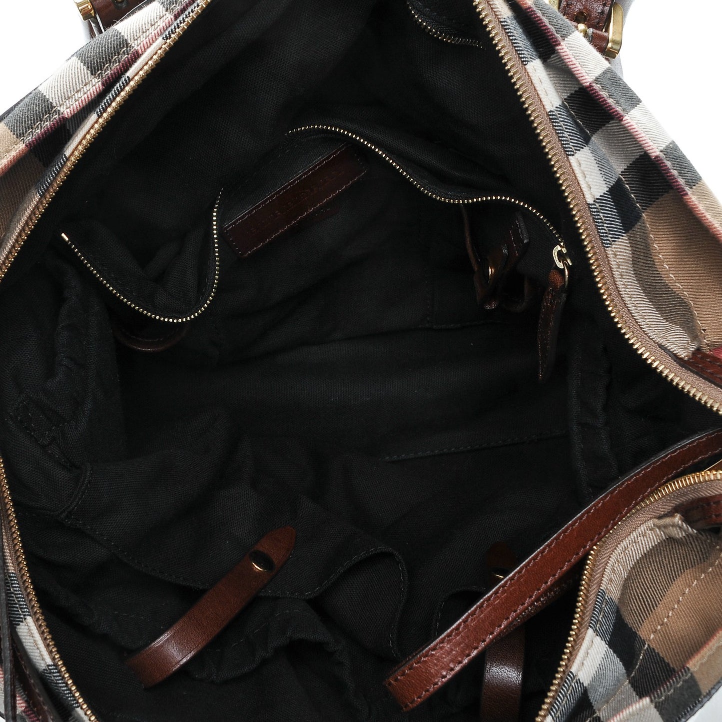 House Check Marta Diaper Bag Dark Tan