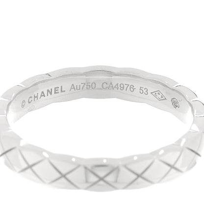 Chanel 18K White Gold Mini Coco Crush Ring 53 6.25 4 of 5