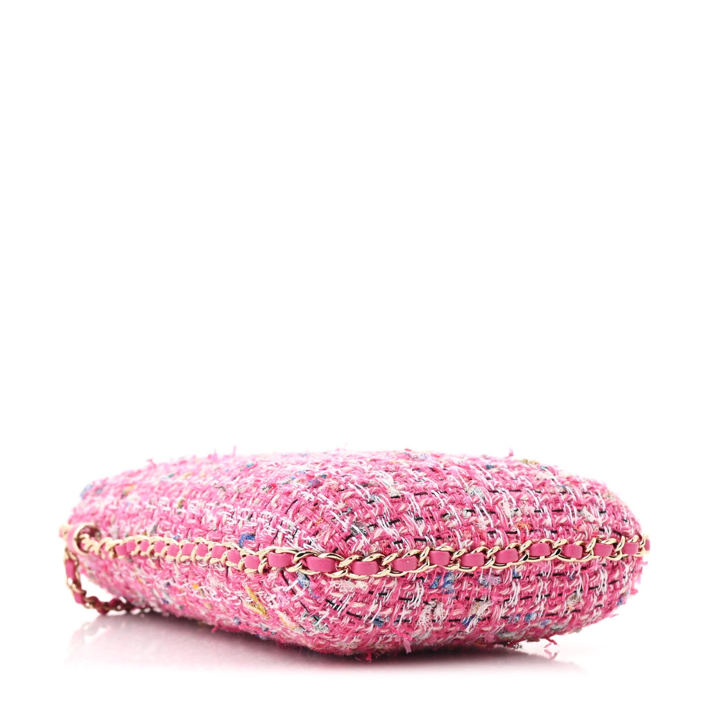 Tweed Chain Around Phone Holder Pink Blue White