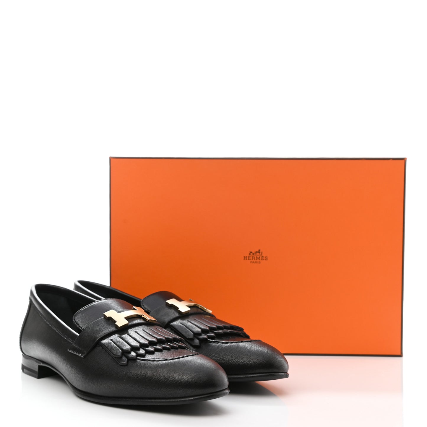 Goatskin Womens Royal Loafers 38.5 Black
