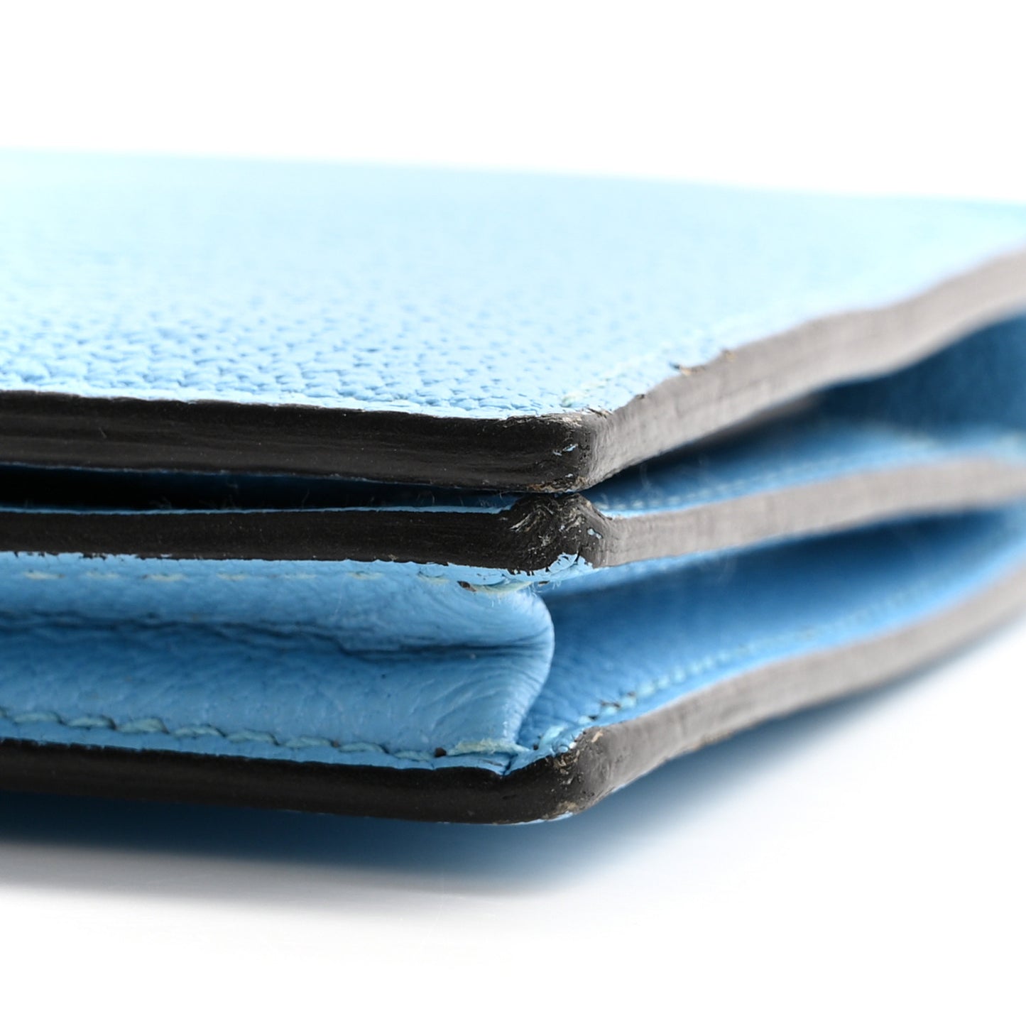 Chevre Mysore Bearn Gusset Wallet Celeste