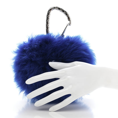 Chanel Shearling Lambskin CC Hook Card Holder Blue 2 of 10