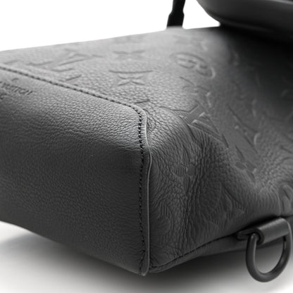 Louis Vuitton Calfskin Shadow Monogram Duo Slingbag Black 9 of 9