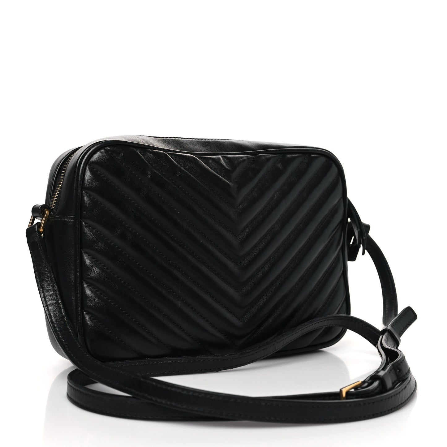 Calfskin Matelasse Monogram Lou Camera Bag Black