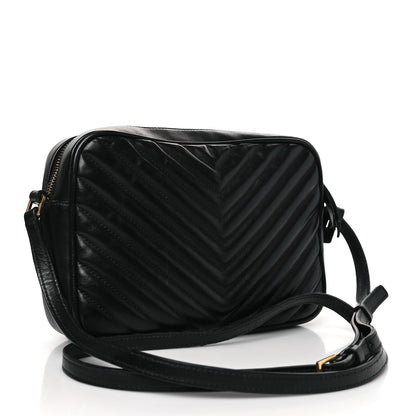 Saint Laurent Calfskin Matelasse Monogram Lou Camera Bag Black 2 of 9