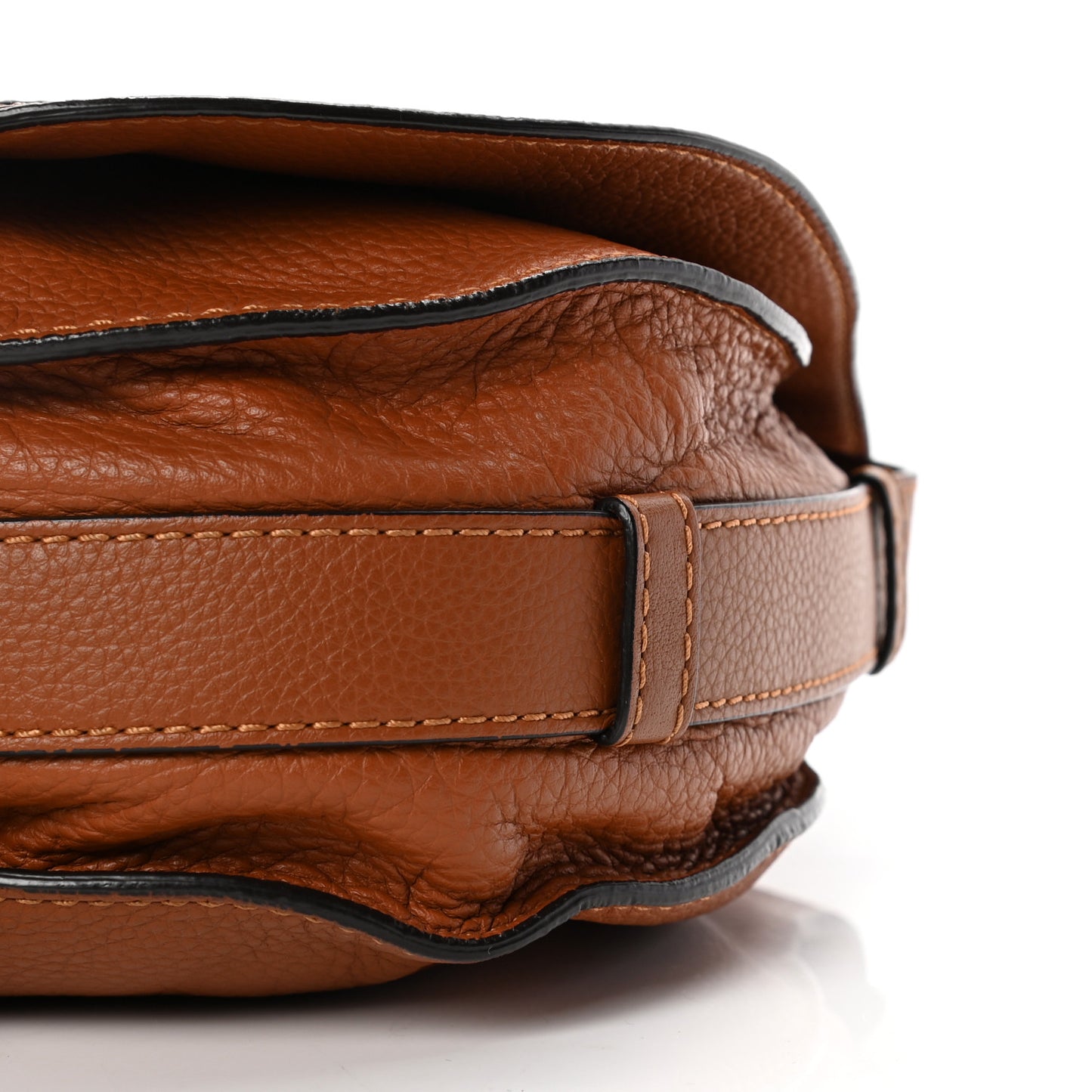 Calfskin Medium Marcie Round Crossbody Bag Tan