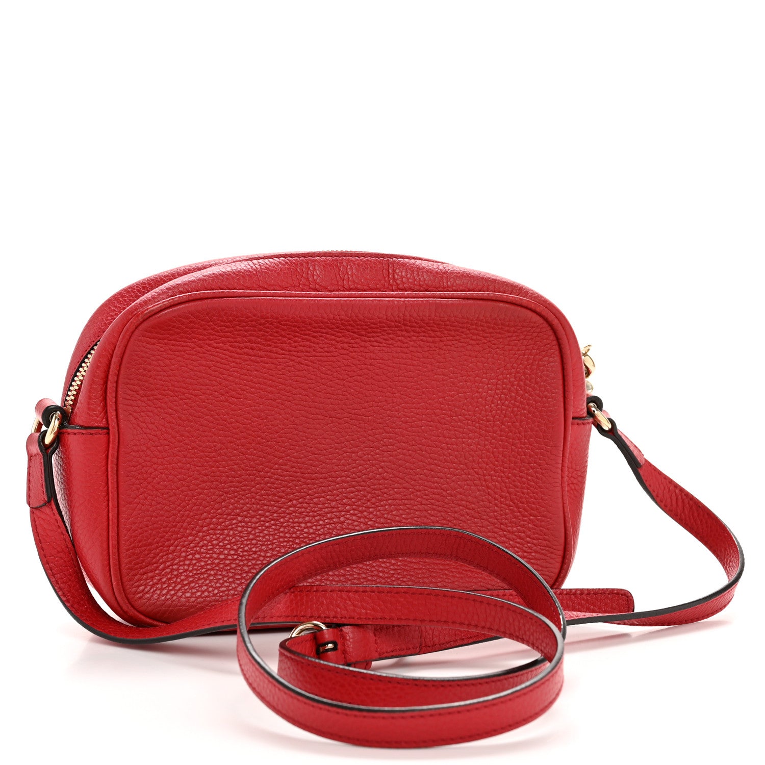 Gucci Pebbled Calfskin Small Soho Disco Bag Tabasco Red 3 of 12