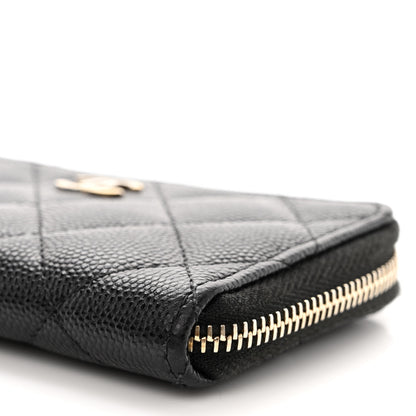 Chanel Caviar Quilted Zipped Key Holder Case Black 9 of 10