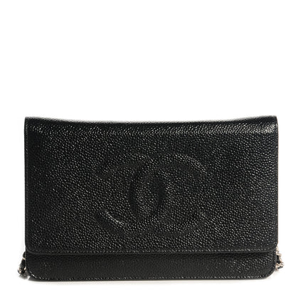 Chanel Caviar Timeless CC Wallet on Chain WOC Black 1 of 9