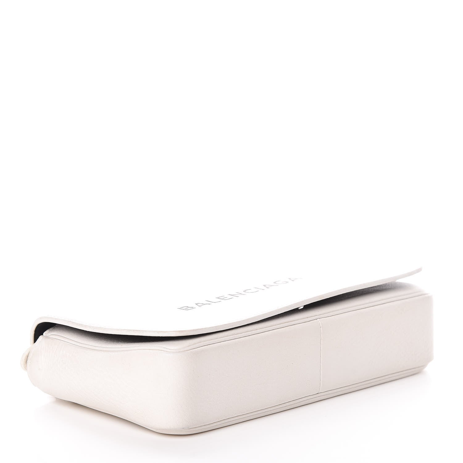 Balenciaga Pebbled Calfskin Everyday Chain Wallet White 4 of 10