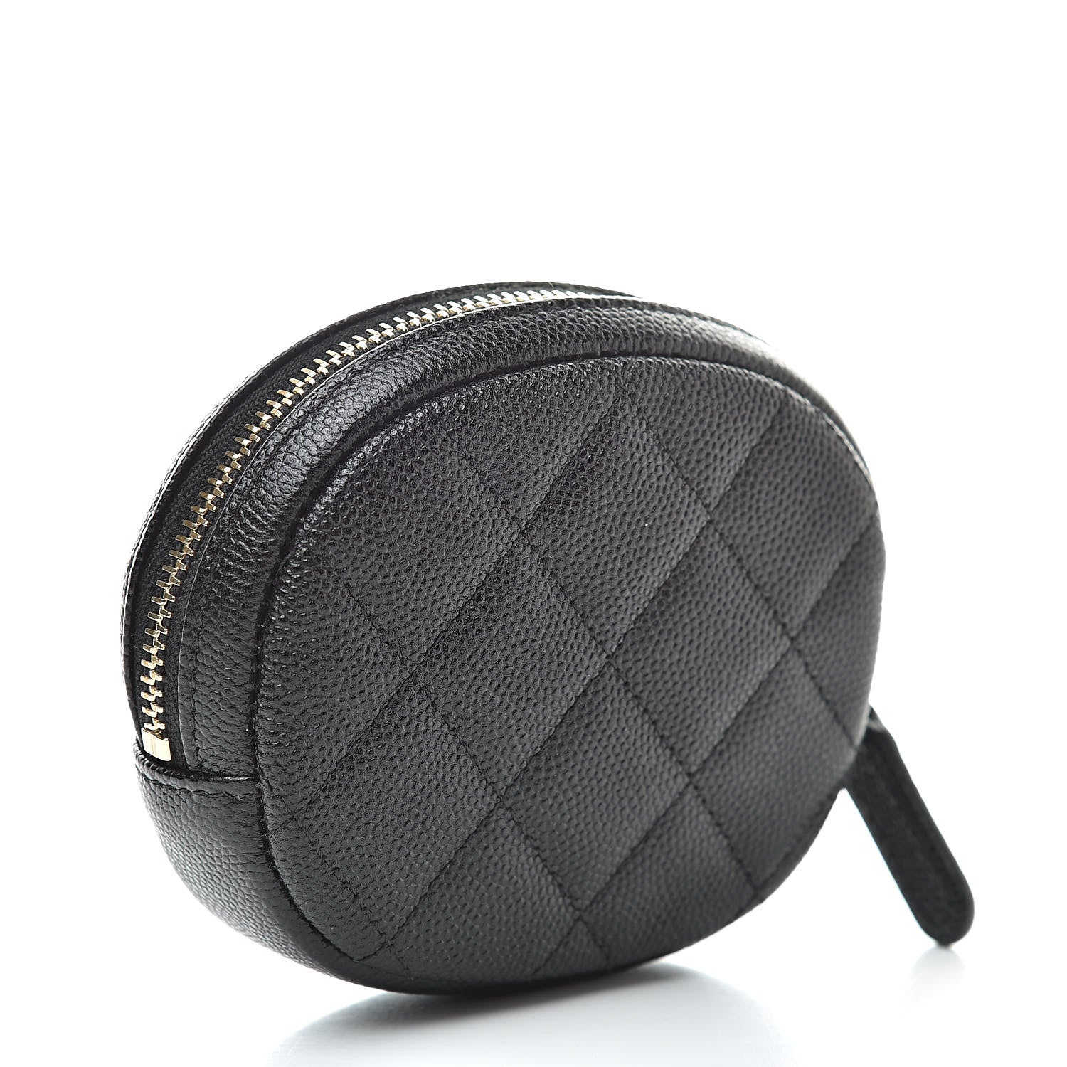 Chanel Caviar Quilted Zip Around Classic Coin Purse Black 3 of 7