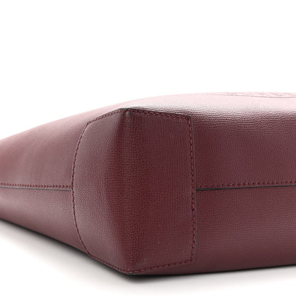 Burberry Calfskin Crest Embossed Small Tote Burgundy 8 of 12