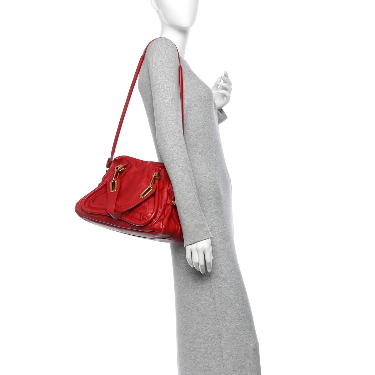 Chloe Calfskin Medium Paraty Red 2 of 10
