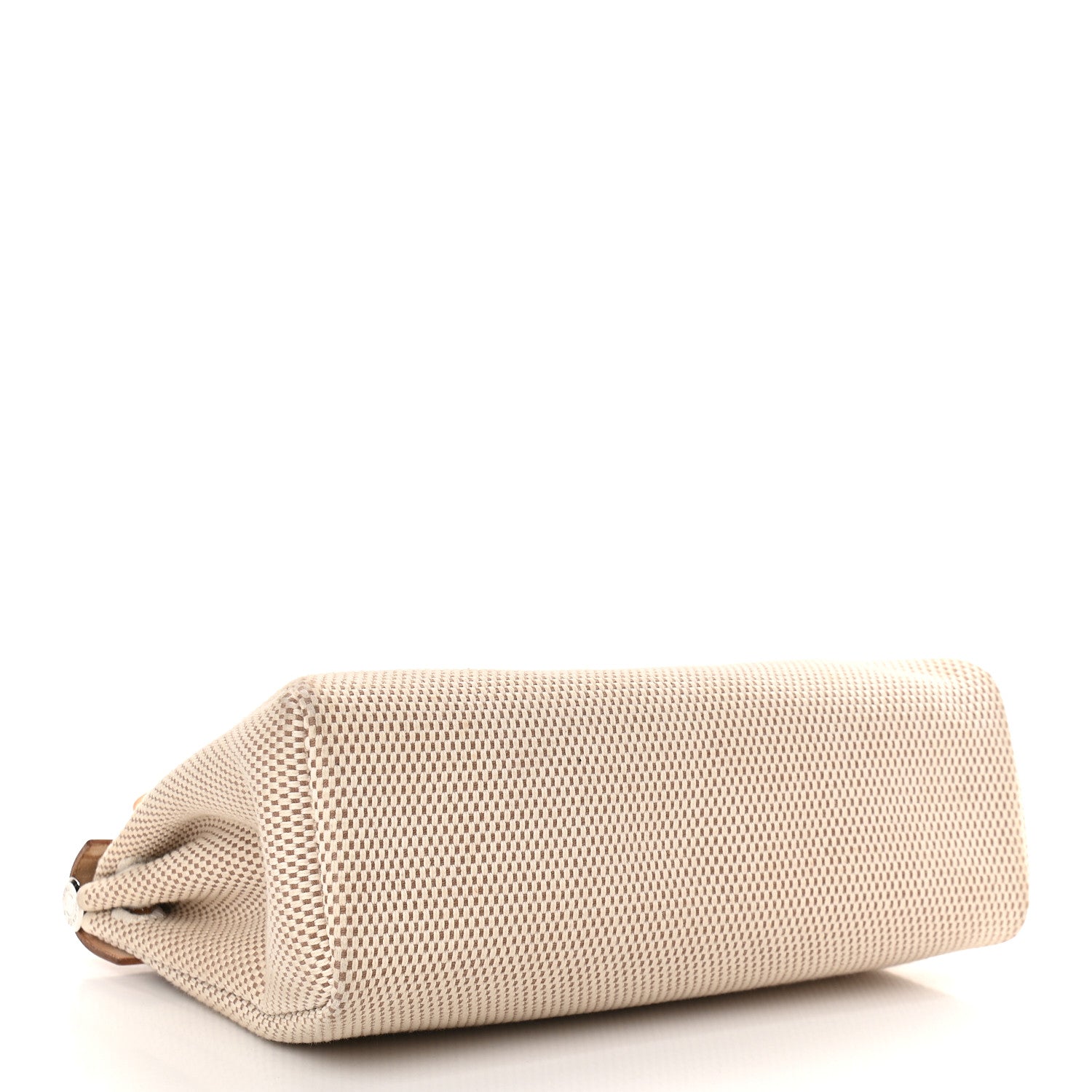 Hermes Toile Vache Calfskin Herbag PM 30 Black Natural 4 of 9