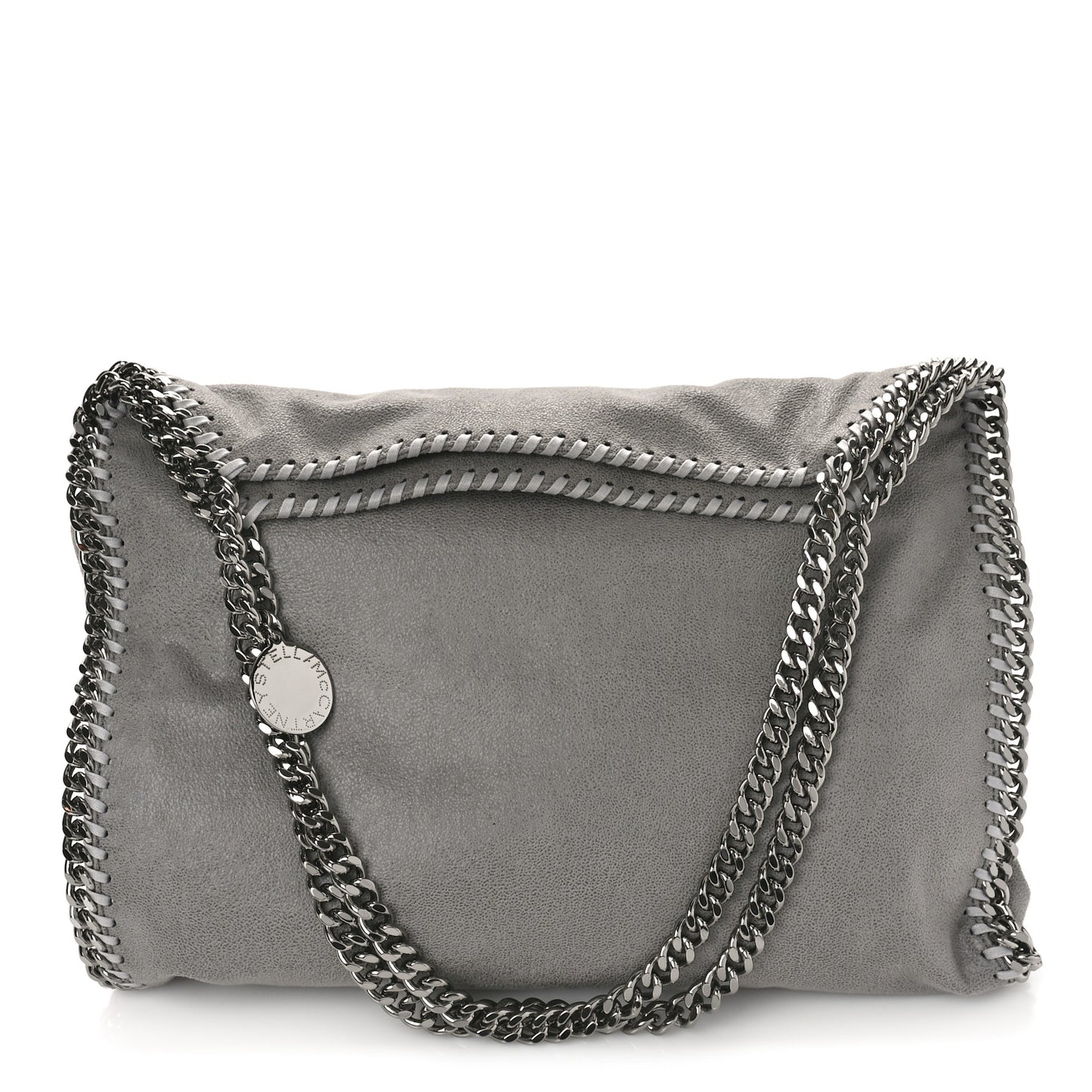 Shaggy Deer Falabella Fold Over Tote Grey