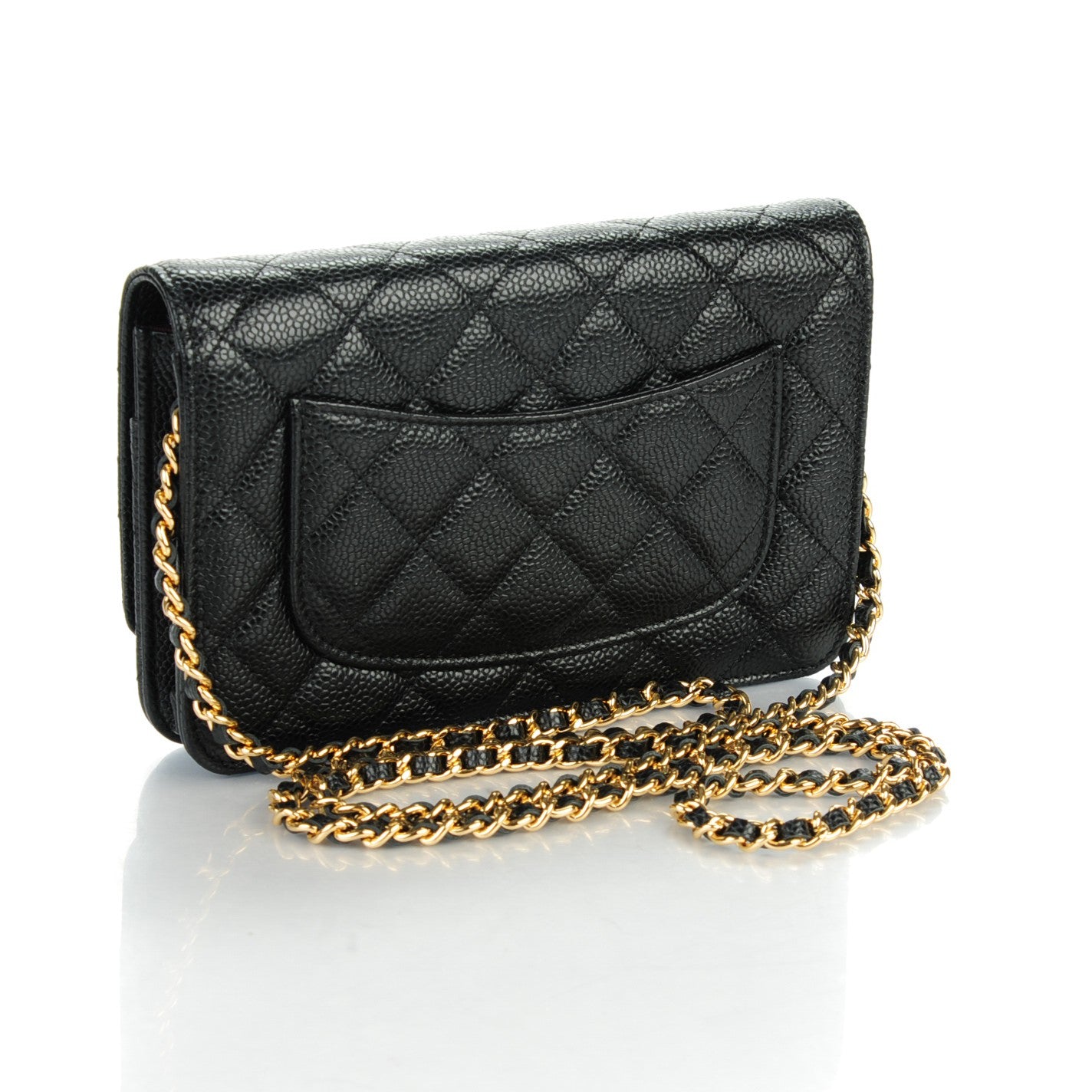 Chanel Caviar Quilted Wallet On Chain WOC Black 3 of 9