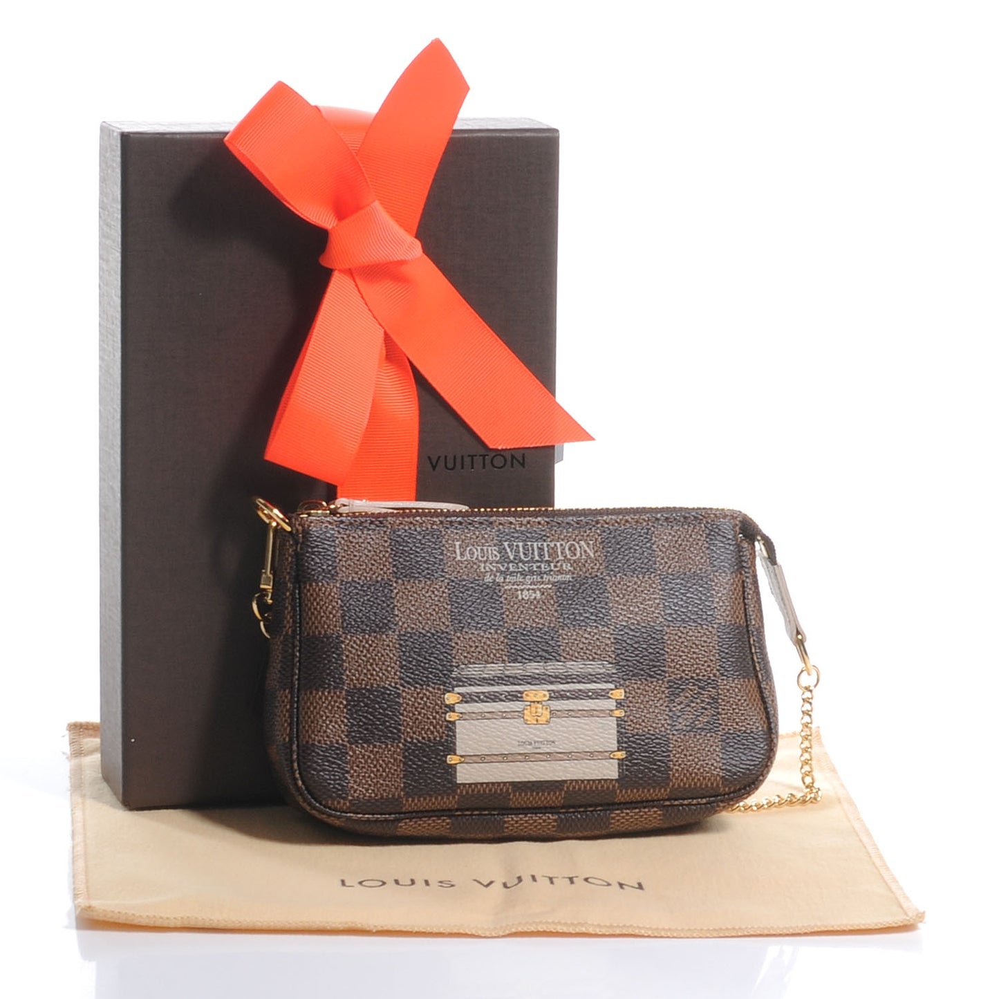 Damier Ebene Trunks and Locks Mini Pochette Accessories