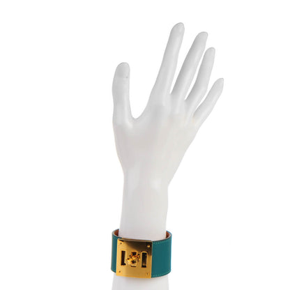Hermes Swift Kelly Dog Bracelet Cuff Malachite 2 of 6