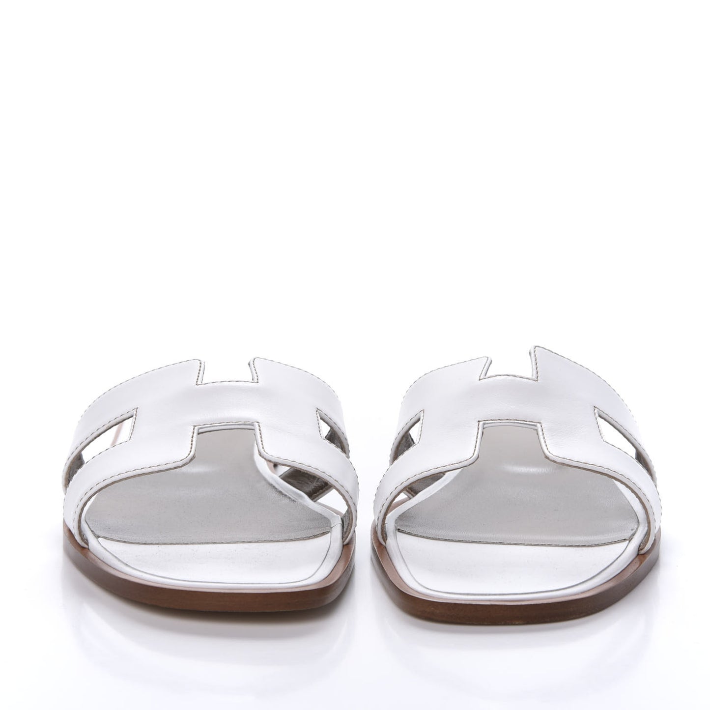 Box Calfskin Oran Sandals 41 White