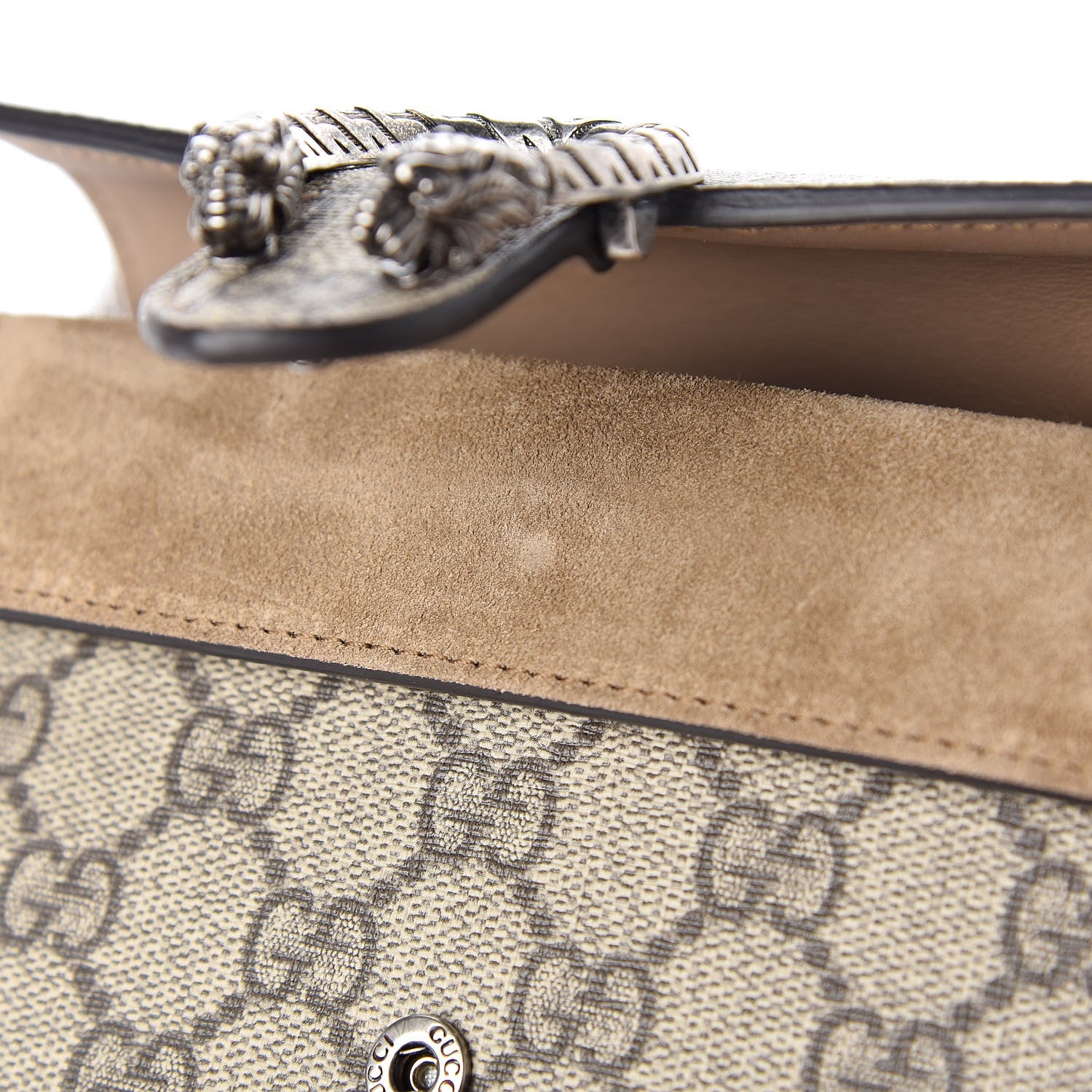 Gucci GG Supreme Monogram Super Mini Dionysus Shoulder Bag Taupe 11 of 12