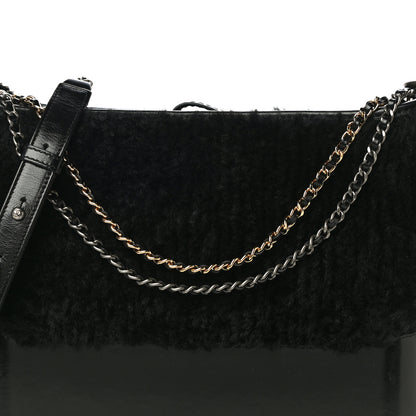 Chanel Shearling Medium Gabrielle Hobo Black 8 of 11