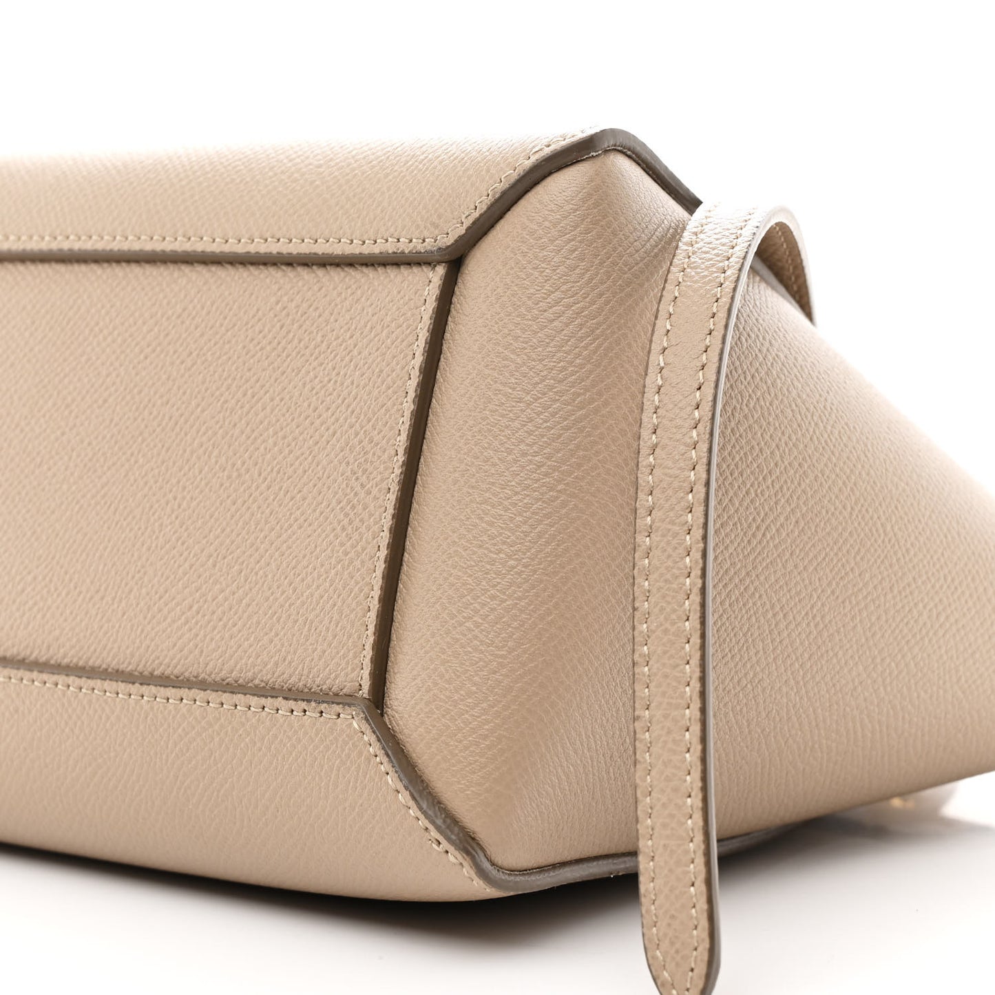 Grained Calfskin Nano Belt Bag Light Taupe