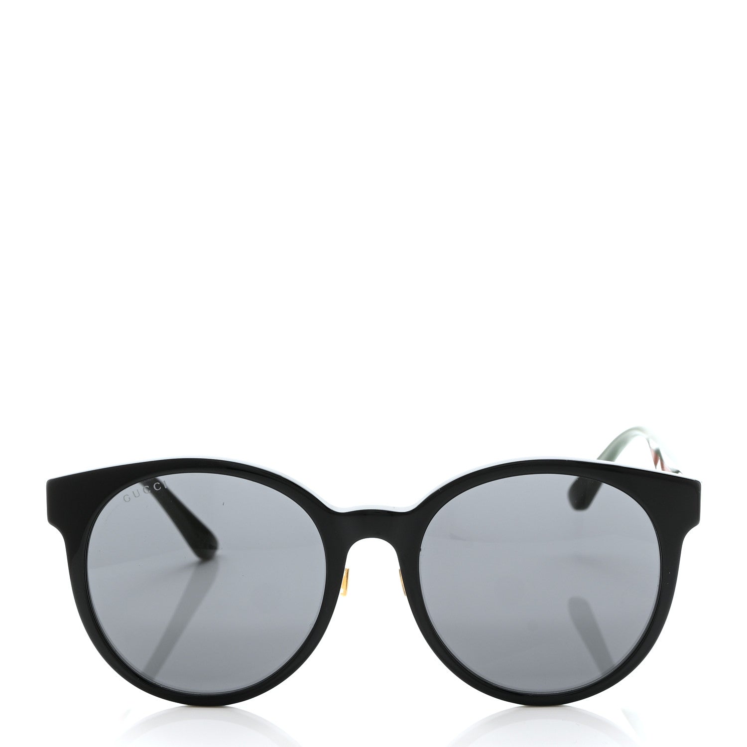 Gucci Acetate GG Web Round Eye Sunglasses GG0416SK Black 2 of 7