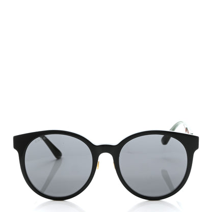 Gucci Acetate GG Web Round Eye Sunglasses GG0416SK Black 2 of 7
