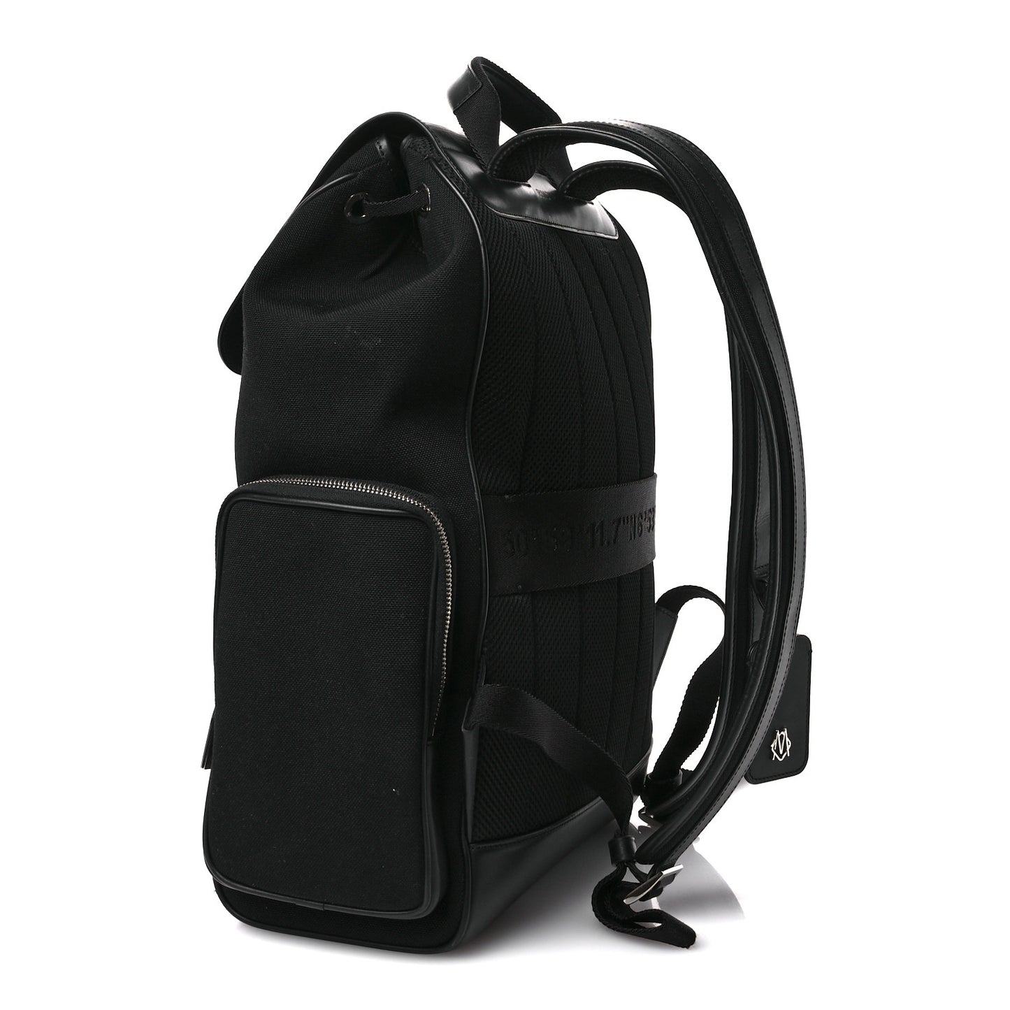 Canvas Calfskin Never Still Large Backpack Black
