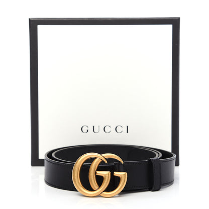 Gucci Calfskin Double G 30mm Belt 90 36 Black 7 of 7