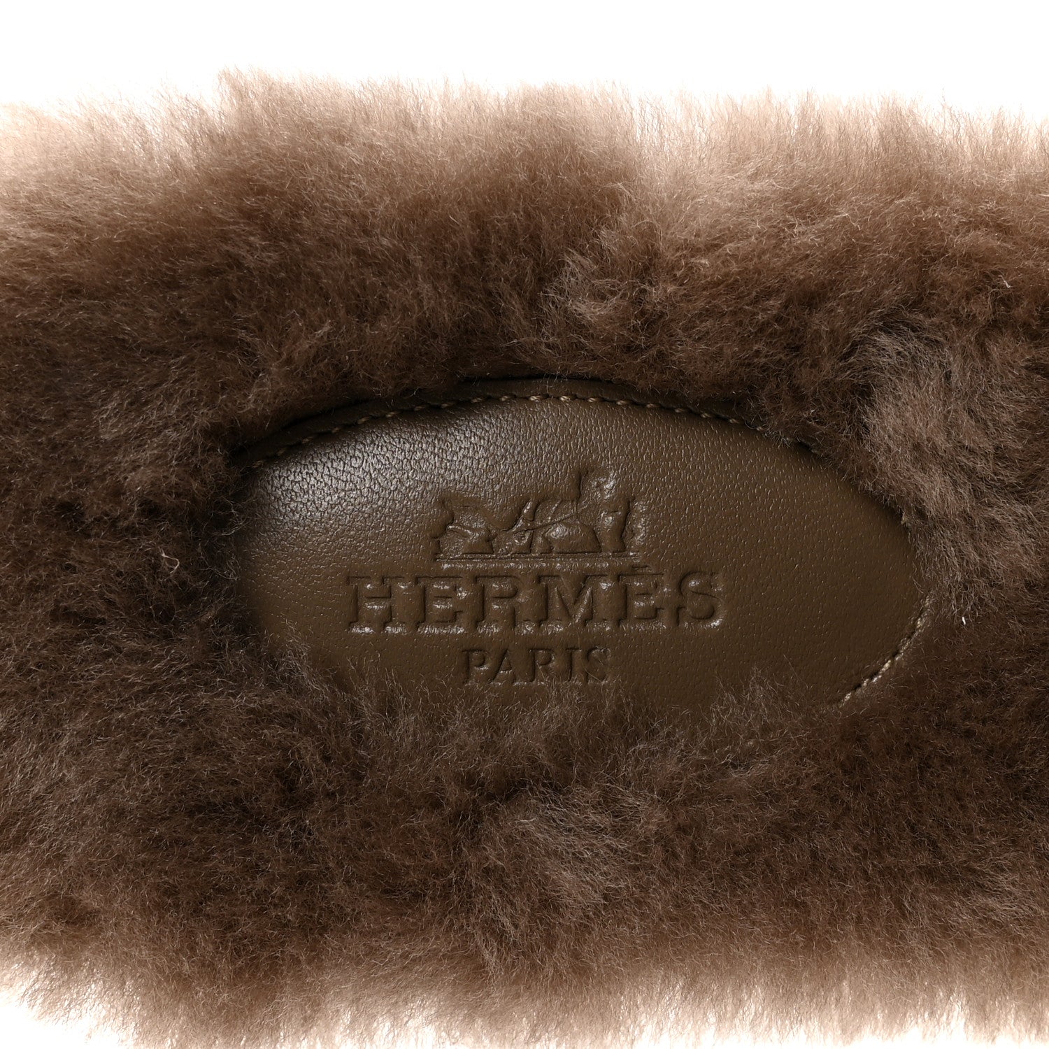 Hermes Woolskin Oran Sandals 38 Etoupe 8 of 8
