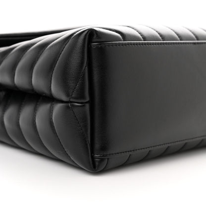 Saint Laurent Calfskin Y Quilted Monogram Medium Loulou Chain Satchel Black 8 of 10
