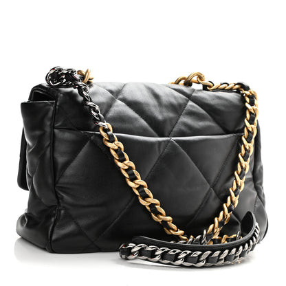 Chanel Lambskin Quilted Large Chanel 19 Flap Black 3 of 8