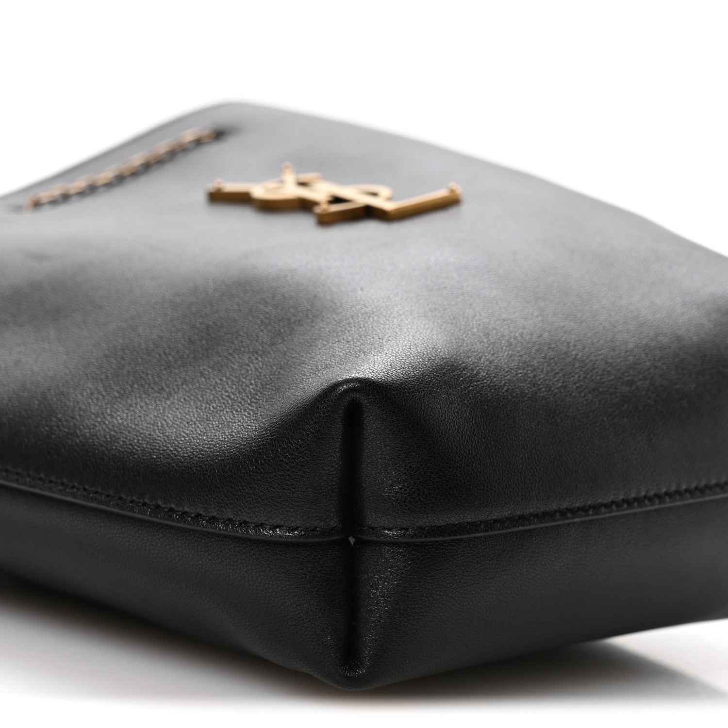 Saint Laurent Lambskin Pochon Shoulder Bag Black 9 of 10