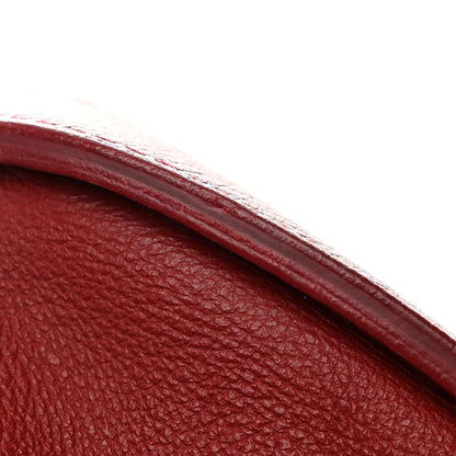 Delvaux Grained Calfskin Le Pin Tote Red 14 of 16