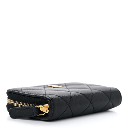 Chanel Caviar Quilted Zip Coin Purse Black 3 of 9