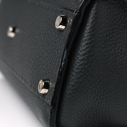 Fendi Calfskin Romano Selleria Medium Peekaboo Iconic Satchel Asfalto Latte 8 of 11