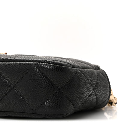 Chanel Caviar Quilted Zipped Phone Holder With Chain Black 11 of 11