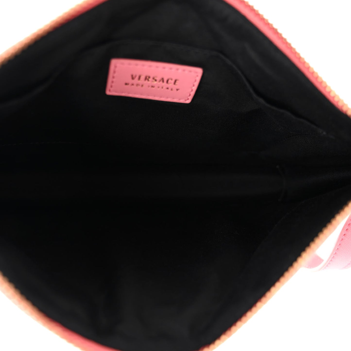 Nappa Quilted Medusa Tribute Icon Flat Crossbody Bag Pink