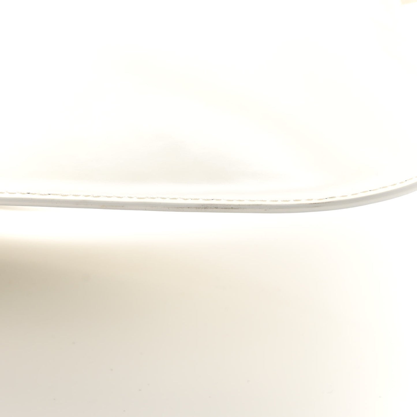 Brushed Calfskin Cradle Fold Over Shoulder Bag White Parakeet