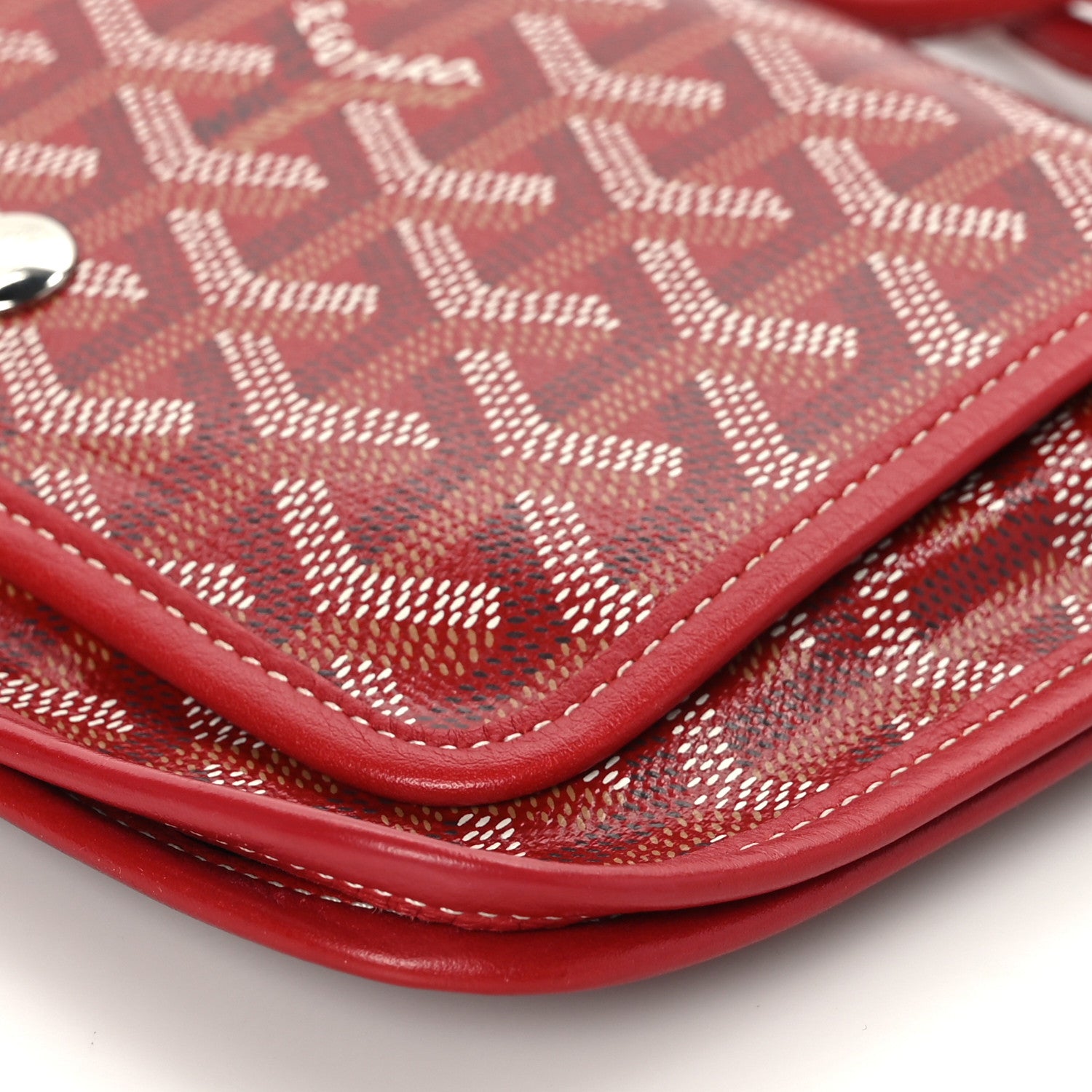 Goyard Goyardine Plumet Wallet Clutch Red 9 of 9