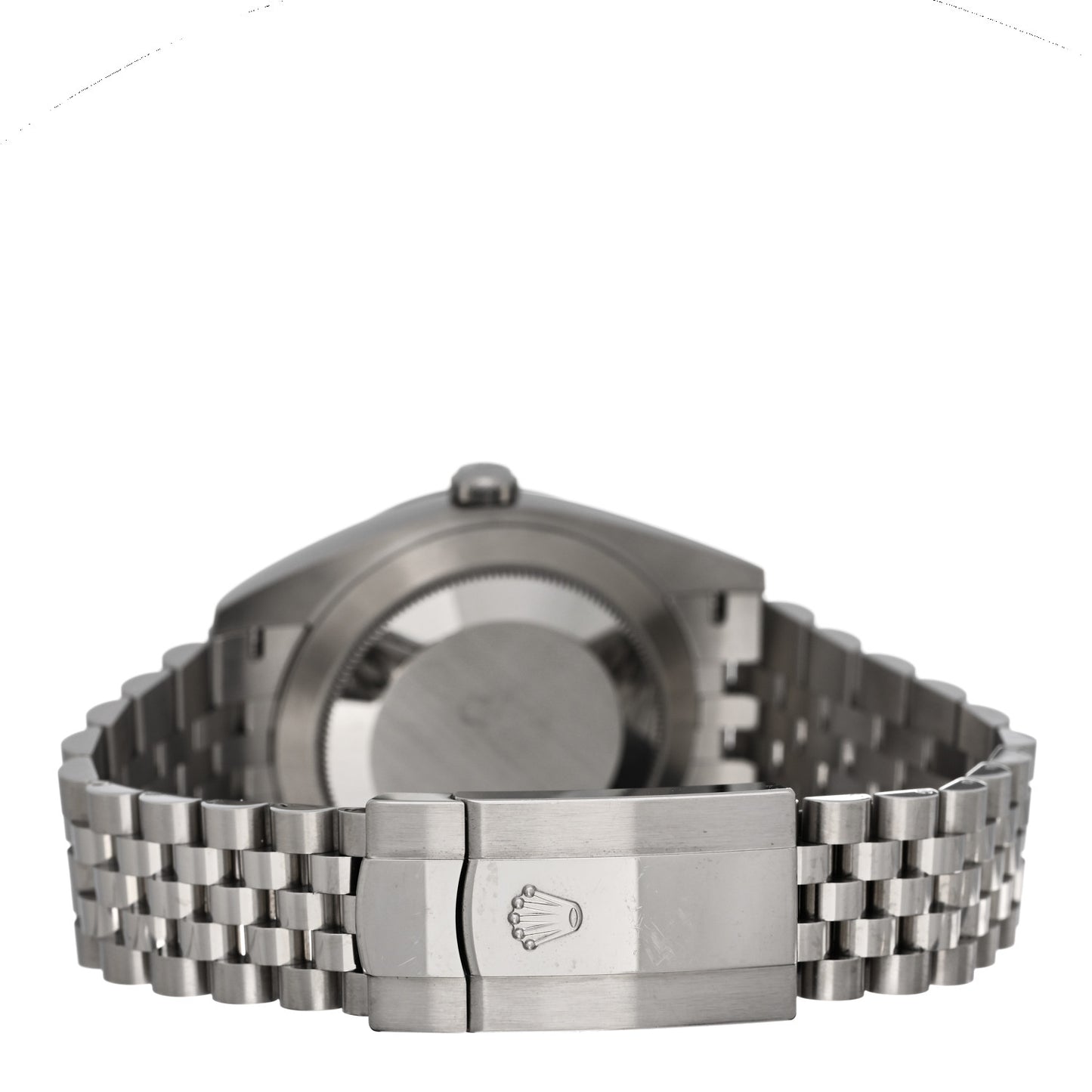 Stainless Steel 18K White Gold Diamond 41mm Oyster Perpetual Datejust Watch Black 126334