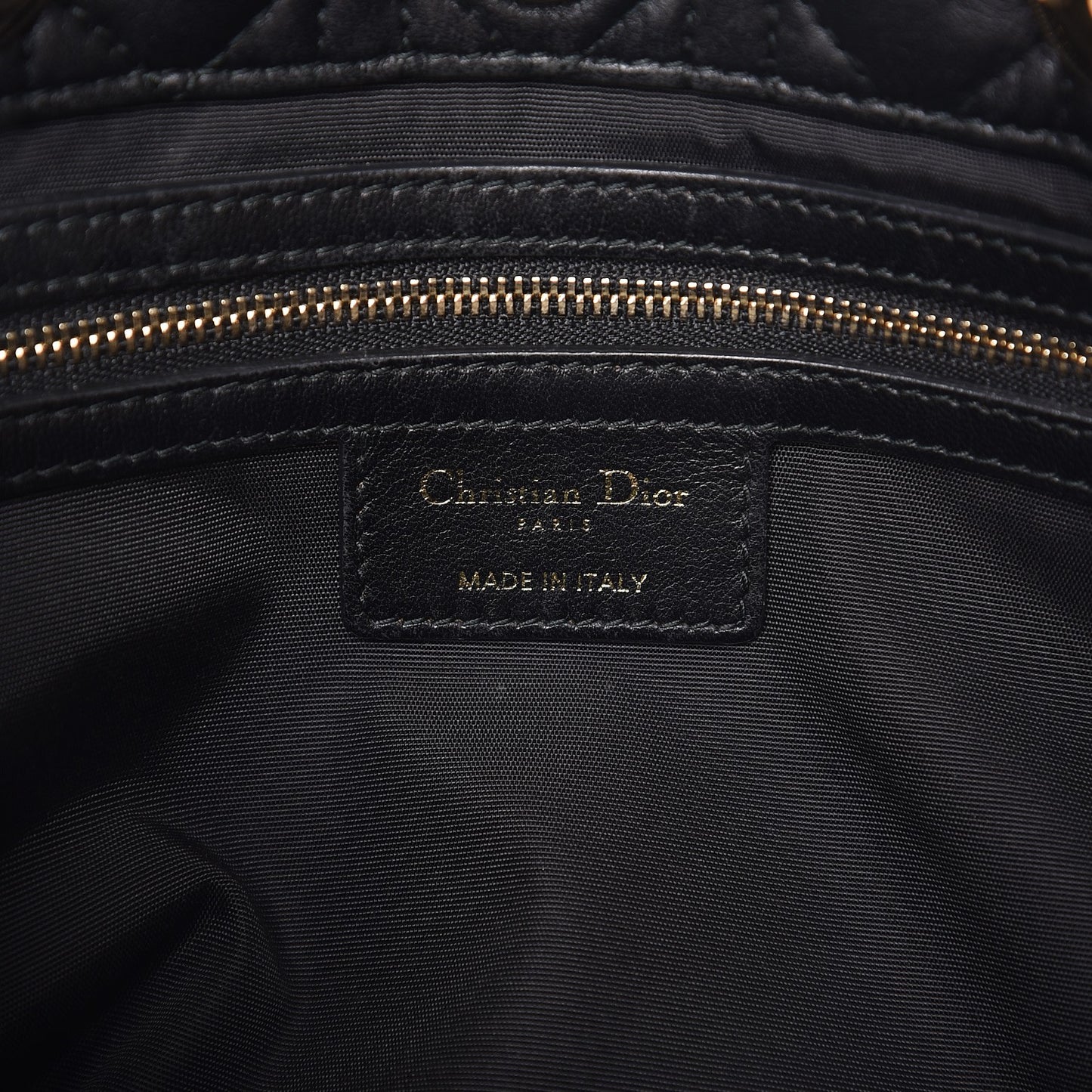 Lambskin Cannage Small Dior Soft Shopping Tote Black