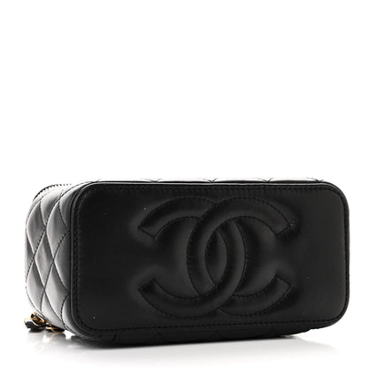 Chanel Lambskin Quilted Small Pillow Crush Vanity Case With Chain Black 4 of 10