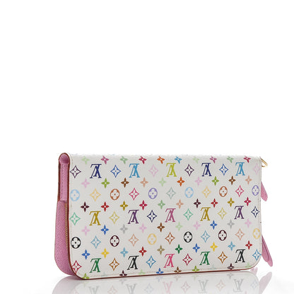 Louis Vuitton Monogram Multicolor Insolite Wallet White Litchi 3 of 6