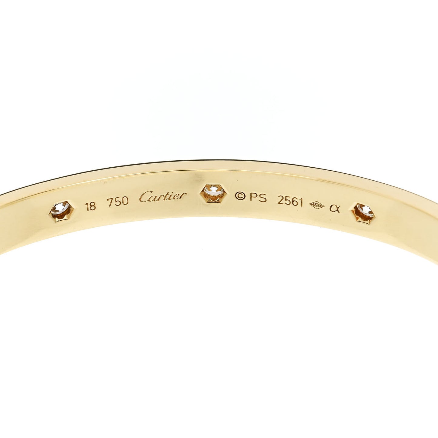 18K Yellow Gold 10 Diamond LOVE Bracelet 18